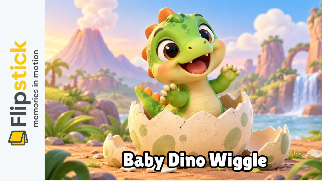 Baby Dino Wiggle – Kids Dinosaur Flipbook